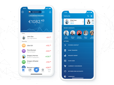 Paysera Mobile Wallet (Finance App for iOS) bank between accounts currency currency converter fast payments finance finance app finance application ios mobile bank mobile banking mobile payments mobile wallet pay pay contact paysera scan code templates transactions wallet