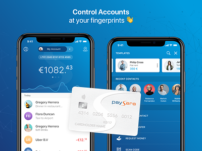 Paysera Mobile Wallet bank between accounts budget currency currency converter fast payments finance finance app finance application ios mobile bank mobile banking mobile payments mobile wallet pay pay contact paysera templates transactions wallet