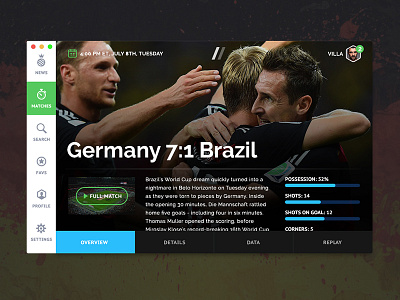 Germany 7:1 Brazil brazil concept germany score soccer ui world cup