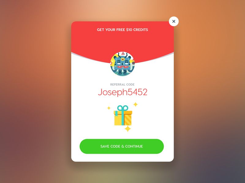 Referral Window by Joseph Liu on Dribbble