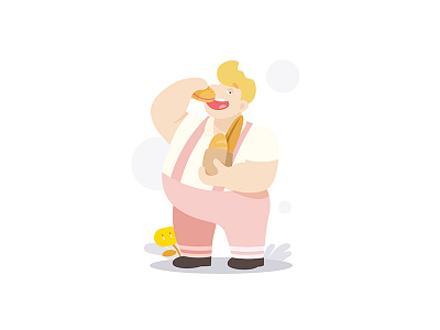 Hamburger Man fat hamburger illustration vector