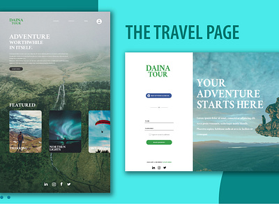 The travel site template adventure minimal prototype template ui ui ux ui design ux web design website design
