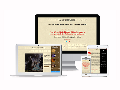 Magical Recipes Online custom cms design e commerce front end ui ux website