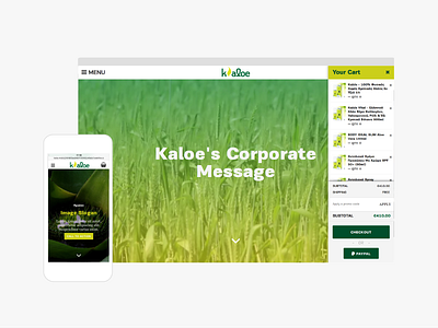 Kaloe Website & e-commerce responsive ui ux web design