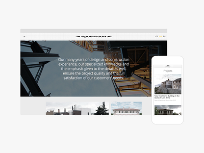 Proentasi Architects Portfolio Website back end direction front end ia ui ux web design