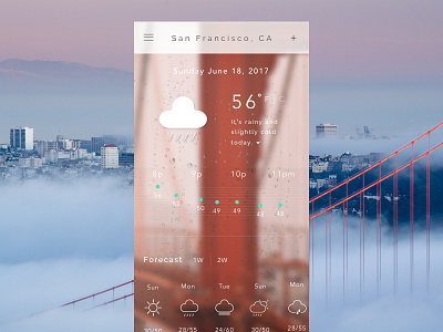 Weather app UI