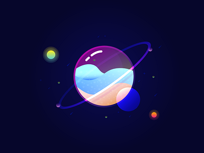 Glass planet colors illustration illustrator vector
