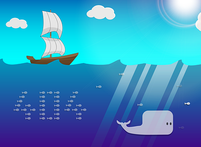 Moby Dick, 404 404 404 error 404 error page 404page il illustration illustrator vector