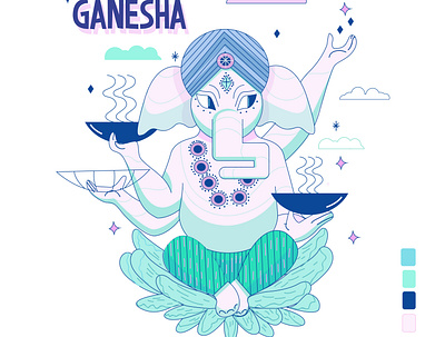 GANESH draw illustraion illustration art ilustrator vector