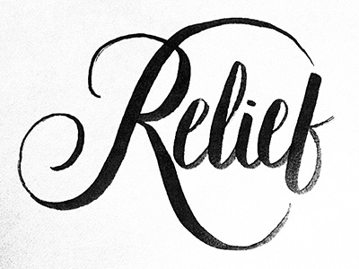 Relief Hand Lettering brush lettering curves hand lettering hand type lettering script typography