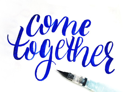 Come Together toronto blue jays come together aquash aquabrush brush type calligraphy typography hand type brush lettering hand lettering