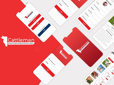 Cattleman Mobile App UI illustrator mobile design photoshop xd xd design