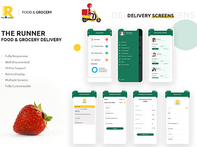Food Delivery App UI adobe illustrator adobe photoshop adobe xd mobile app