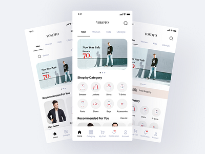 Yokoto - Fashion App UI Kit