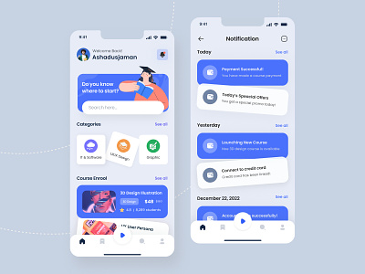 E-learning App UI Design