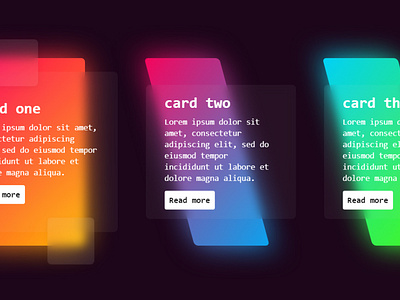 card widget using css and html by Shakil Ilham on Dribbble