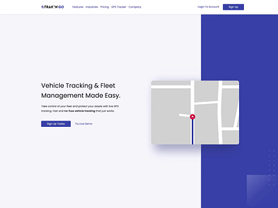 GPS Tracking Landing Page animation css design framer interface lottie motion ui