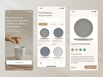 Tableware Shop / Mobile App Design