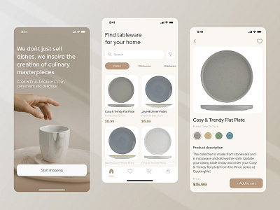 Tableware Shop / Mobile App Design app ceramic ceramics cup design dish dishes kettle lumila makeevaflchallenge makeevaflchallenge3 plates shop tableware ui ux