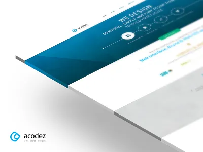 Acodez acodez blue button portfolio simple slider template theme ui ux website white