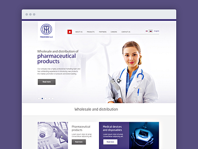 Trademed LLC clear cosmetics design interface kyrgyzstan mordern pharmaceutical riyazone trademed ui ux web