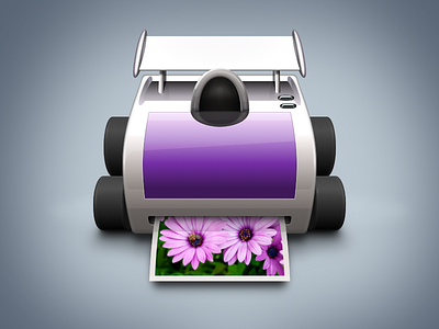 Quick Print client work icon mac printer racing car sketch.app