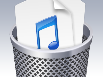 Duplicate Music Deleter adobe illustrator client work icon itunes music software trash vector wip