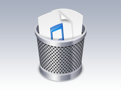 Duplicate Music Deleter (Rebound) adobe illustrator client work icon itunes music software trash vector