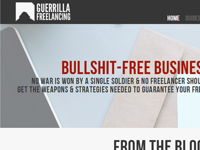 Guerrilla Freelancing 2014 Version blog blog design guerrilla freelancing web