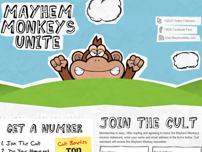 Mayhem Monkeys hand drawn monkey paper