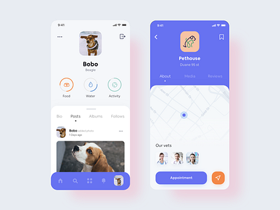 Pet Yo - Profile app design inteface ios ios app minimalistic ui uidesign