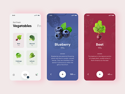 Veggie UI v2 adobe xd app design inteface ios ios app minimalistic ui uidesign