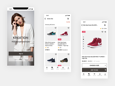 Fashion shopping Mobile App