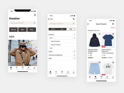 Fashion shopping Mobile App app design fashion ios ui ui design