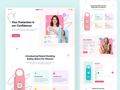 Safety Alarm For Women Landing Page - Safety First