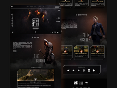 Landing Page Web - Dead By Daylight figma game landing page mobile ui ux web