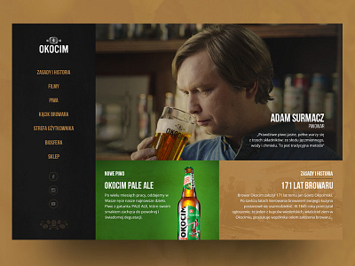 My vision of new Okocim site beer branding clean design flat minimal rebranding web website