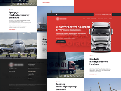 Transport / Logistic site interface logistics modern red transport ui web webdesign website