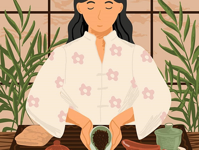 Tea ceremony. Hand drawn vector illustration. hand drawn illustration japanese tea people tea tea ceremony vector illustration vectorgraphics.io