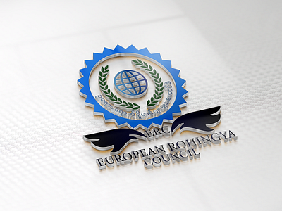 EUROPEAN ROHINGYA COUNCIL (3D View) branding design illustration logo logo design vector