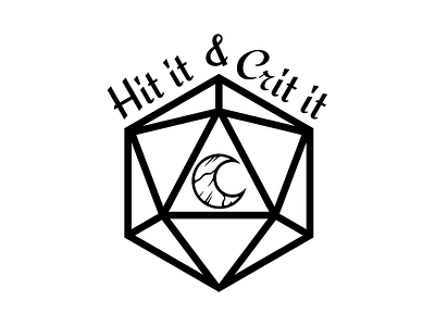 HIT IT CRIT IT (Flat Design) branding design illustration logo logo design vector