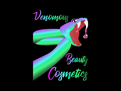 Venomous Beauty Cosmetics (Flat Design) branding design illustration logo logo design vector