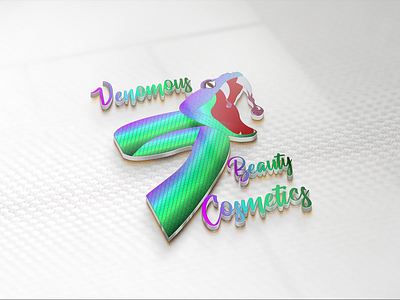 Venomous Beauty Cosmetics (3D Design) branding design illustration logo logo design vector