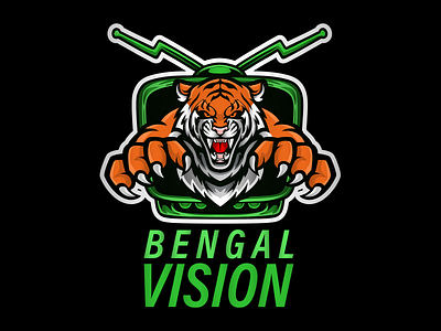 Bengal Vision (Flat Logo Design) branding design illustration illustrator logo logo design typography ui ux vector