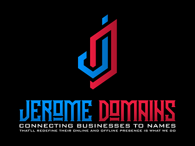 Jerome Domains (Flat Logo Design) branding design illustration illustrator logo logo design typography ui ux vector