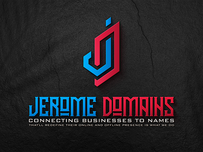 Jerome Domains (3D Logo Design) branding design illustration illustrator logo logo design typography ui ux vector