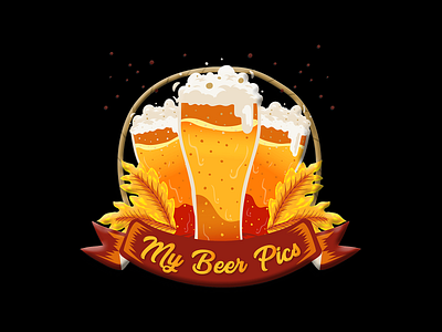 My Bear Pics (Unique Logo Design) beer beer design beer logo branding design illustration illustrator logo logo design typography vector