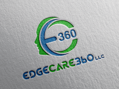 Edge Care 360 LLC Professional Mental Health Care Logo 3D Mockup