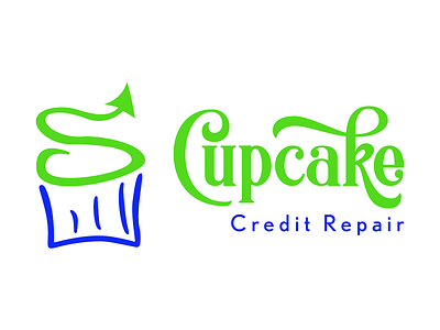 Cupcake Credit Repair (Professional Logo Design) branding design graphic design illustration illustrator logo logo design ui ux vector