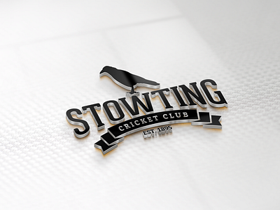 Stowting Cricket Club (Unique 3D Logo Mockup Design)